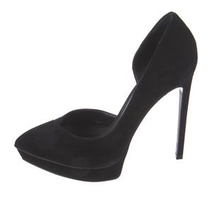 Saint Laurent suede d’orsay Janis pumps 6.5
